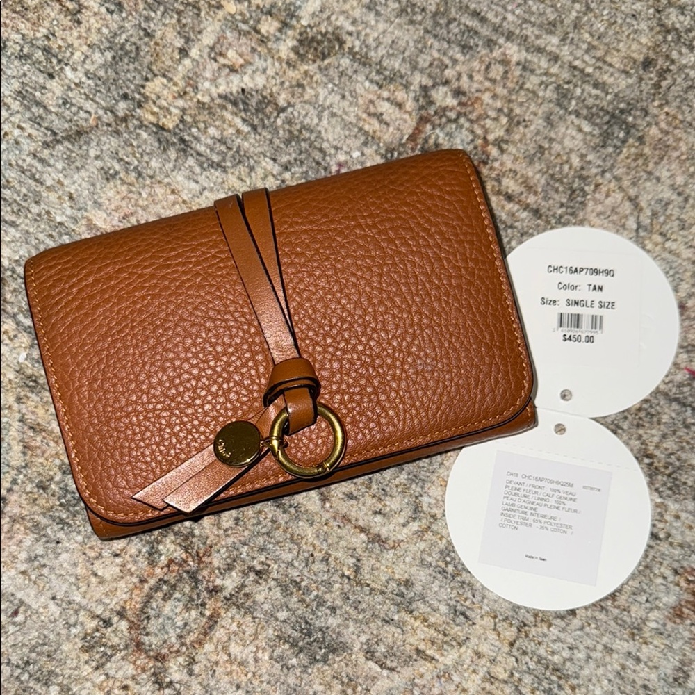 Chloé Tan Leather Wallet